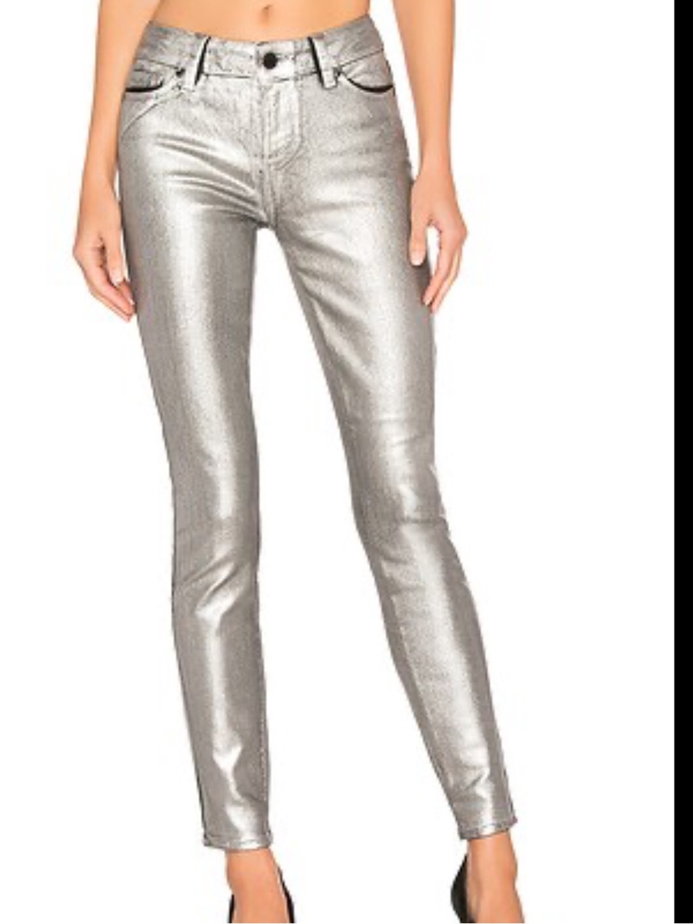 NWT PAIGE Verdugo Ultra Skinny in Silver Galaxy Coating Size 29